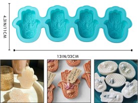 Molde silicona 4  jabones Mano de Fatima 